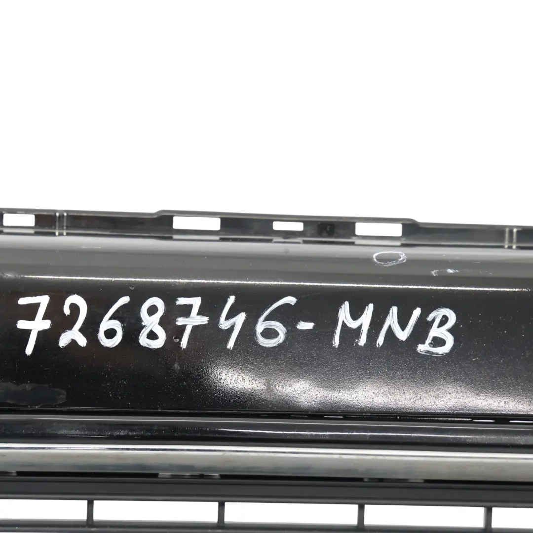 Complete Front Bumper Trim Panel Midnight Black - A94 to Mini R55 R56 LCI with Part number 7268746 Mini R55 R56 LCI Complete Front Bumper Trim Panel Midnight Black - A94 - SKU 7268746-MNB - Part number 7268746