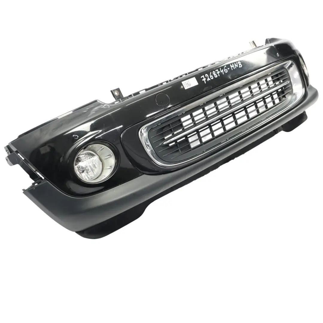 Mini R55 R56 LCI Complete Front Bumper Trim Panel Midnight Black - A94 - SKU 7268746-MNB - Part number 7268746