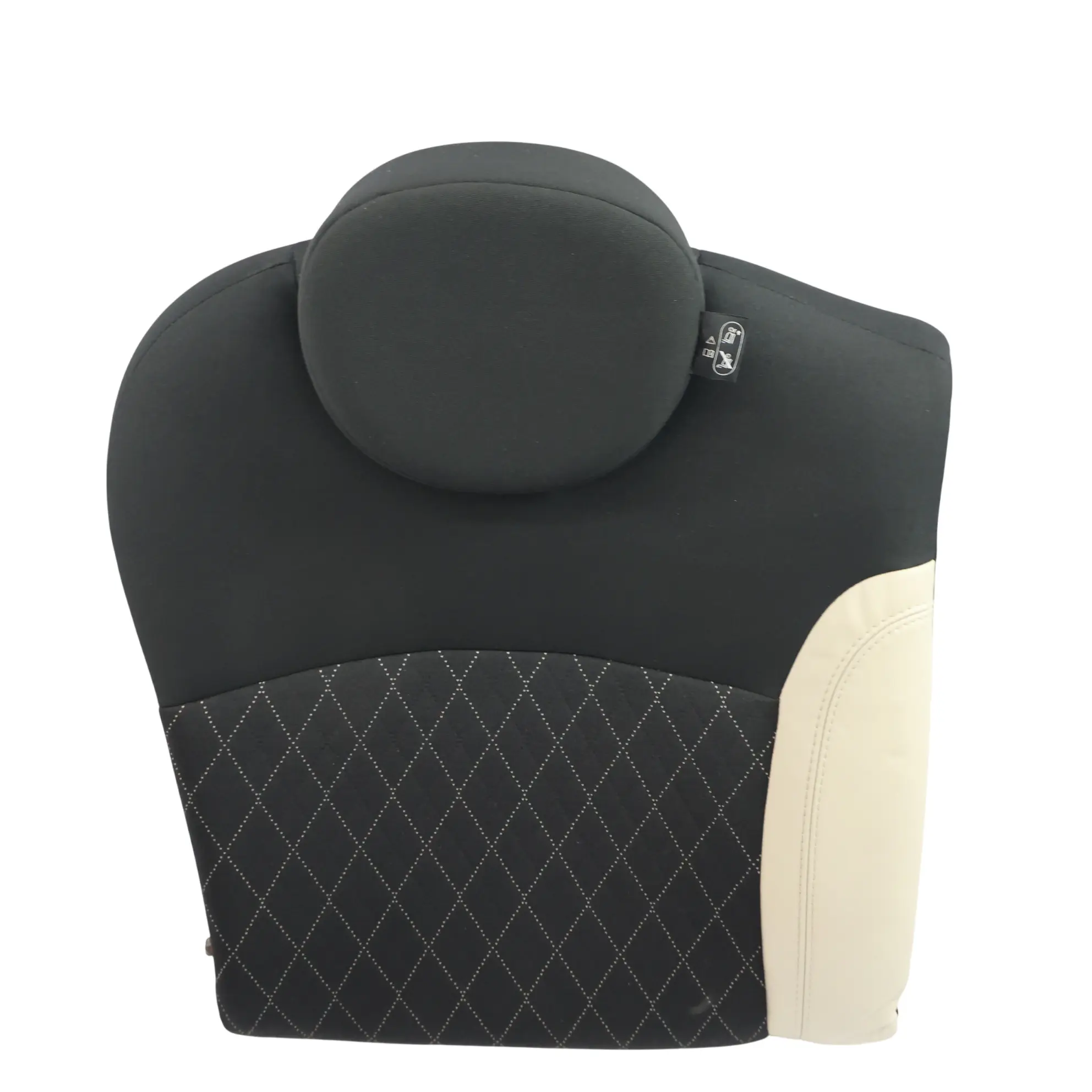 Mini R55 R56 LCI Rear Seat Backrest Right O/S Half Leather Polar Beige