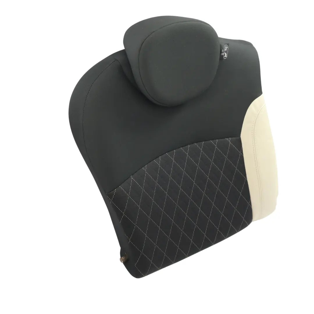 Mini R55 R56 LCI Rear Seat Backrest Right O/S Half Leather Polar Beige - SKU 7270390 - Part number 7270390