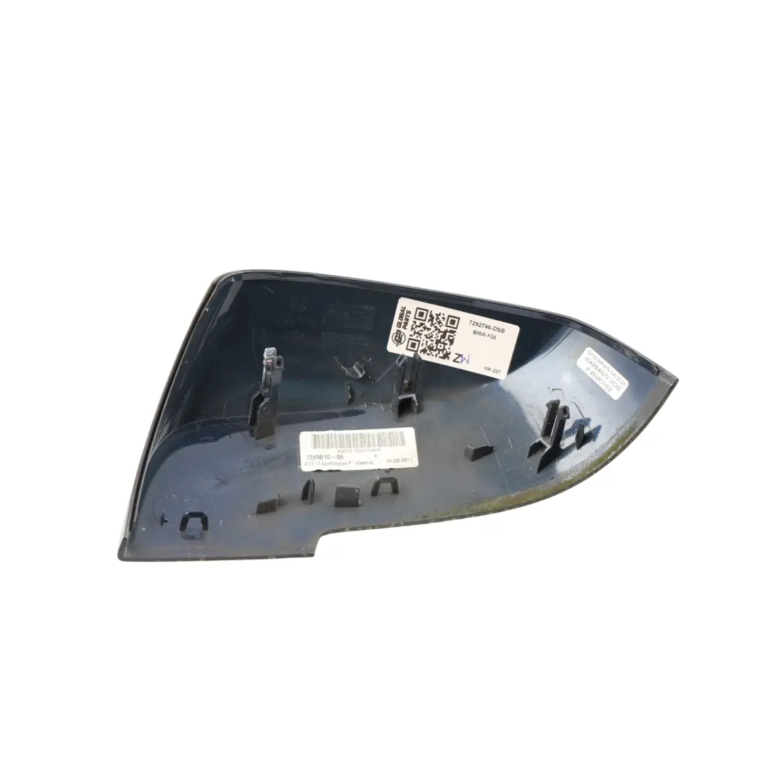  Wing Mirror Cover BMW F20 F30 1 Cover Cap Casing Right O/S Tiefseeblau Blue A76 - SKU 7292746-DSB - Part number 7292746