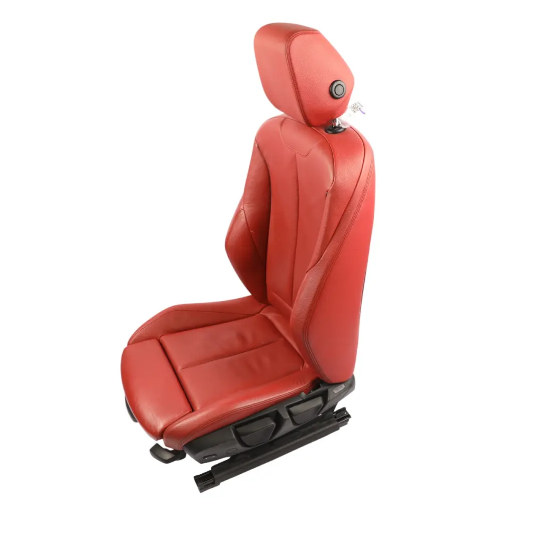 Front Seat Left N/S M Sport Heated Leather Korall Rot Red to BMW F30 with Part number 7295147 BMW F30 Front Seat Left N/S M Sport Heated Leather Korall Rot Red - SKU 7295147-4 - Part number 7295147