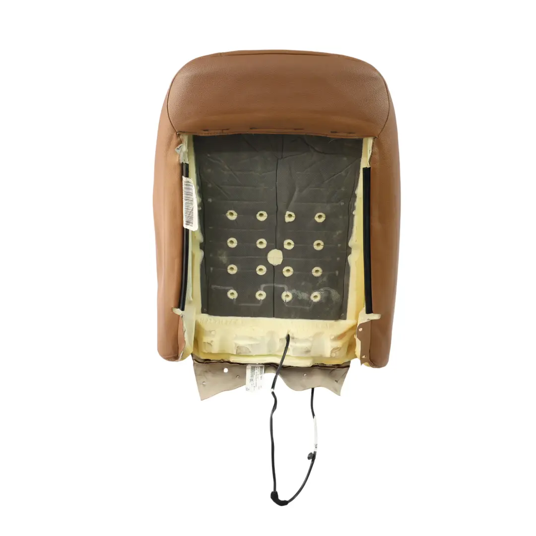 Backrest Covering Heated Leather Saddle Brown Front Left N/S to BMW F30 F34 Seat with Part number 7303723 BMW F30 F34 Seat Backrest Covering Heated Leather Saddle Brown Front Left N/S - SKU 7303723 - Part number 7303723