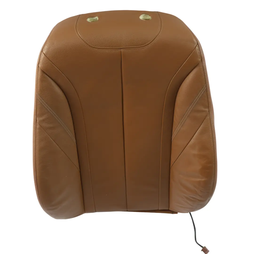 Backrest Covering Heated Leather Saddle Brown Front Left N/S to BMW F30 F34 Seat with Part number 7303723 BMW F30 F34 Seat Backrest Covering Heated Leather Saddle Brown Front Left N/S - SKU 7303723 - Part number 7303723