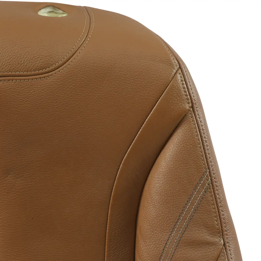 Backrest Covering Heated Leather Saddle Brown Front Left N/S to BMW F30 F34 Seat with Part number 7303723 BMW F30 F34 Seat Backrest Covering Heated Leather Saddle Brown Front Left N/S - SKU 7303723 - Part number 7303723