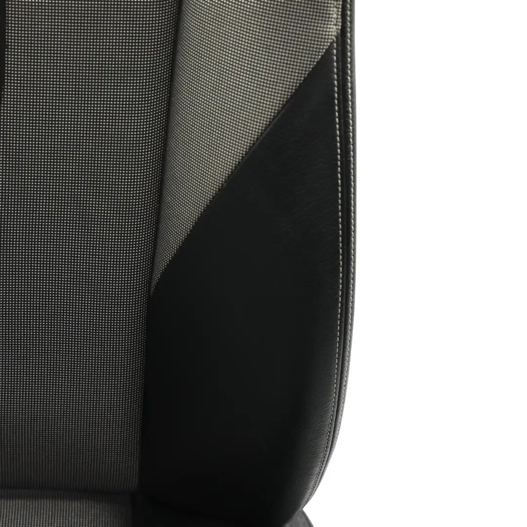 BMW F20 Sedile Anteriore Sinistro Tessuto Pelle Metro Argento Nero - SKU 7312421-1 - Numero di parte 7312421