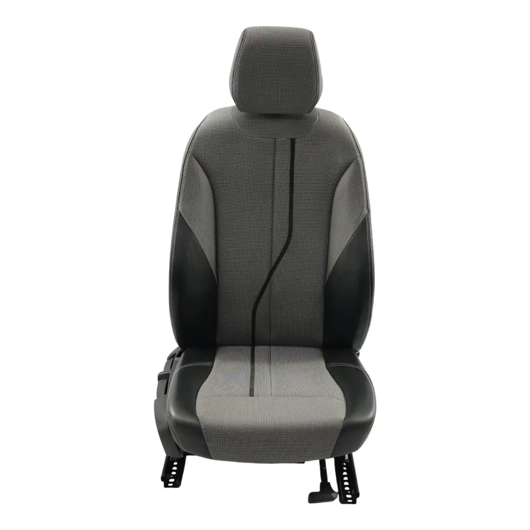 Front Seat Right O/S Interior Cloth Fabric Leather Black/White to BMW F20 with Part number 7312422 BMW F20 Front Seat Right O/S Interior Cloth Fabric Leather Black/White - SKU 7312422-2 - Part number 7312422