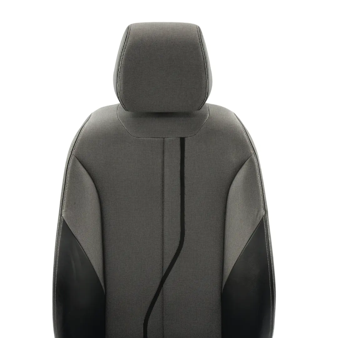 BMW F20 Asiento Delantero Derecho Interior Tela Cuero Negro Blanco - SKU 7312422-2 - Número de pieza 7312422
