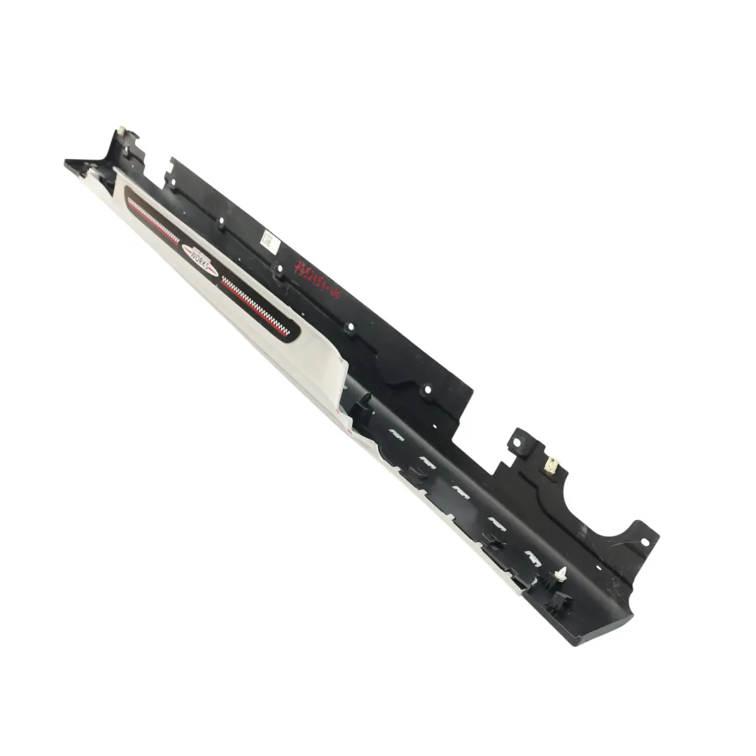 Mini F56 Faldon Lateral Izquierdo JCW Panel Blanco Plata Metalico A62 - SKU 7352151-WS - Número de pieza 7352151