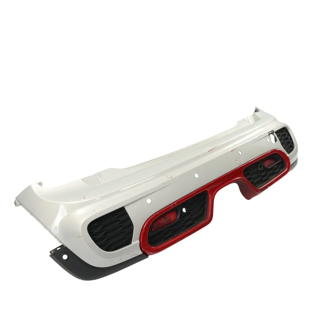 Heck Stoßstange JCW Verkleidung Abdeckung Weiß Silber Metallic A62 für Mini F56 F57 mit Teilenummer 7382173 Mini F56 F57 Heck Stoßstange JCW Verkleidung Abdeckung Weiß Silber Metallic A62 - SKU 7382173-WS - Teilenummer 7382173