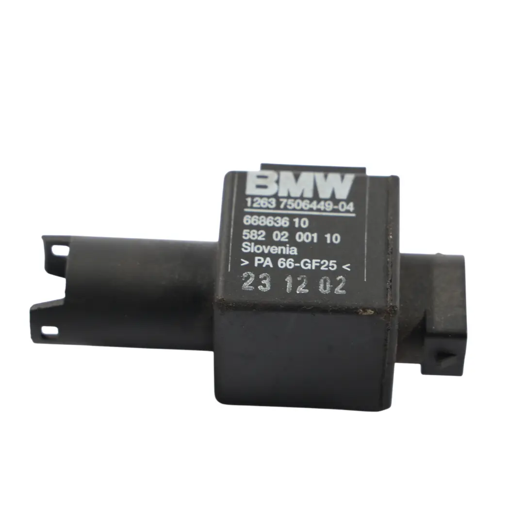 Relé Control Válvula Valvetronic Motor Gasolina para BMW E46 con número de pieza 7506449 BMW E46 Relé Control Válvula Valvetronic Motor Gasolina - SKU 7506449 - Número de pieza 7506449