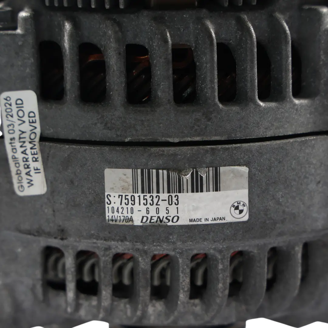 BMW E82 E90 E91 E92 LCI Alternatore Generatore 170A 12V - SKU 7591532 - Numero di parte 7591532