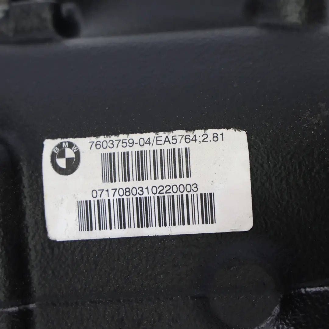 Axle Differential Diff I=2.81 WARRANTY to BMW F22 F30 F31 F32 F34 F36 Rear with Part number 7603759 BMW F22 F30 F31 F32 F34 F36 Rear Axle Differential Diff I=2.81 WARRANTY - SKU 7603759-1 - Part number 7603759