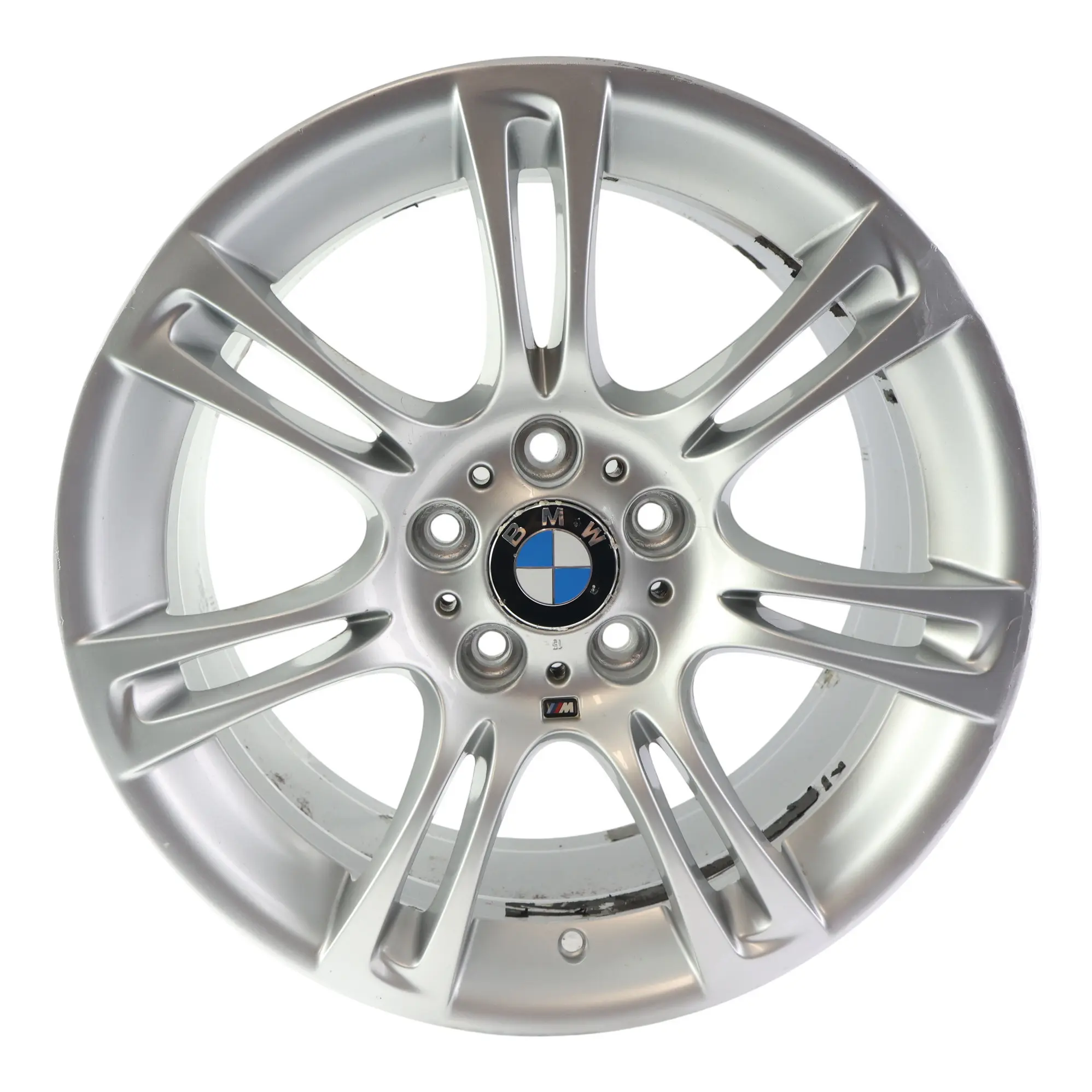 BMW F10 F11 F12 Silver Wheel Alloy Rim M Double Spoke 350 8J 18" ET:30 7842650