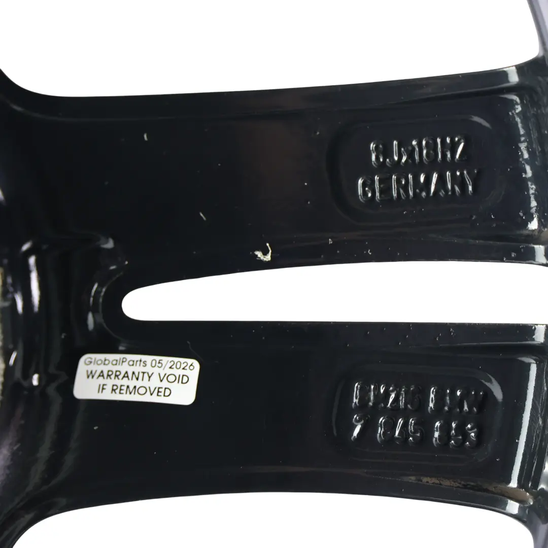 BMW F20 F21 F22 Tylna Czarna Felga Aluminiowa M 18" 8J ET:52 386 - SKU 7845853-5 - Numer Części 7845853