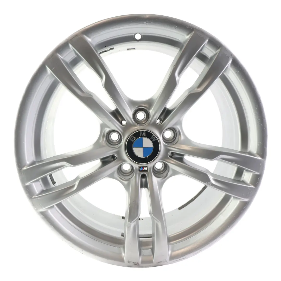 llanta de aleación plata 18 "8J ET:34 M doble radio 441 para BMW F30 F31 F32 con número de pieza 7846778 BMW F30 F31 F32 llanta de aleación plata 18 "8J ET:34 M doble radio 441 - SKU 7846778-1 - Número de pieza 7846778