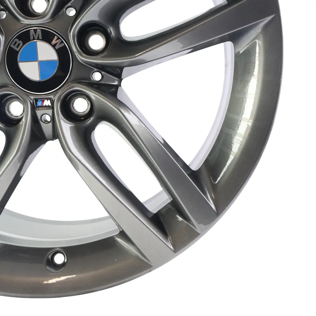 Ferric Grey Rear Alloy Wheel Rim 18" 8J ET:52 M Double Spoke 461 to BMW F20 F21 with Part number 7852490 BMW F20 F21 Ferric Grey Rear Alloy Wheel Rim 18" 8J ET:52 M Double Spoke 461 - SKU 7852490-2 - Part number 7852490
