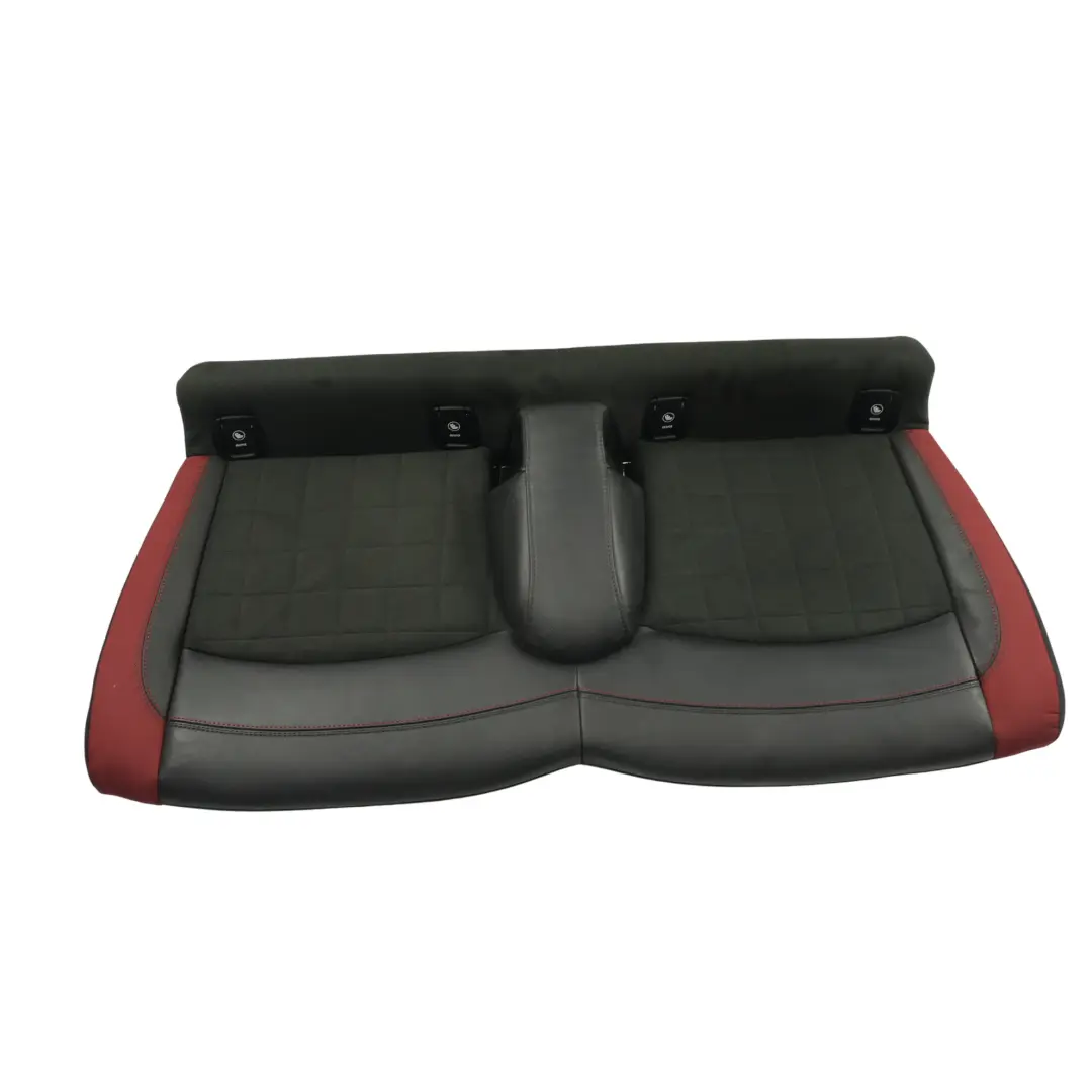Bench Couch Cover Cloth Dinamica Leather Carbon Black Red to Mini F55 F56 Rear Seat with Part number 7948973 Mini F55 F56 Rear Seat Bench Couch Cover Cloth Dinamica Leather Carbon Black Red - SKU 7948973 - Part number 7948973