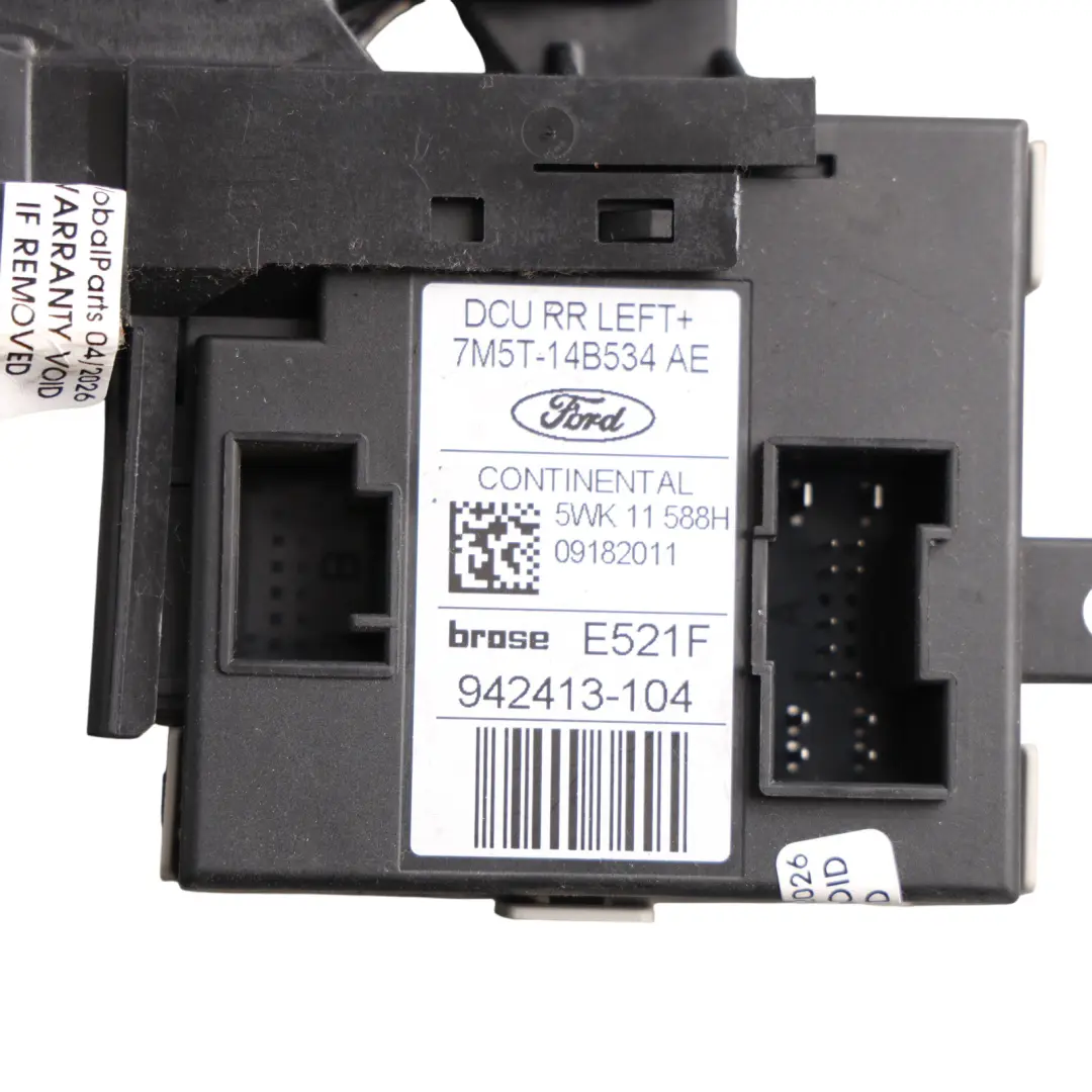 Ford Kuga Mk1 C394 Rear Window Regulator Mechanism Left N/S - SKU 7M51-R045H23-A - Part number 7M51-R045H23-A
