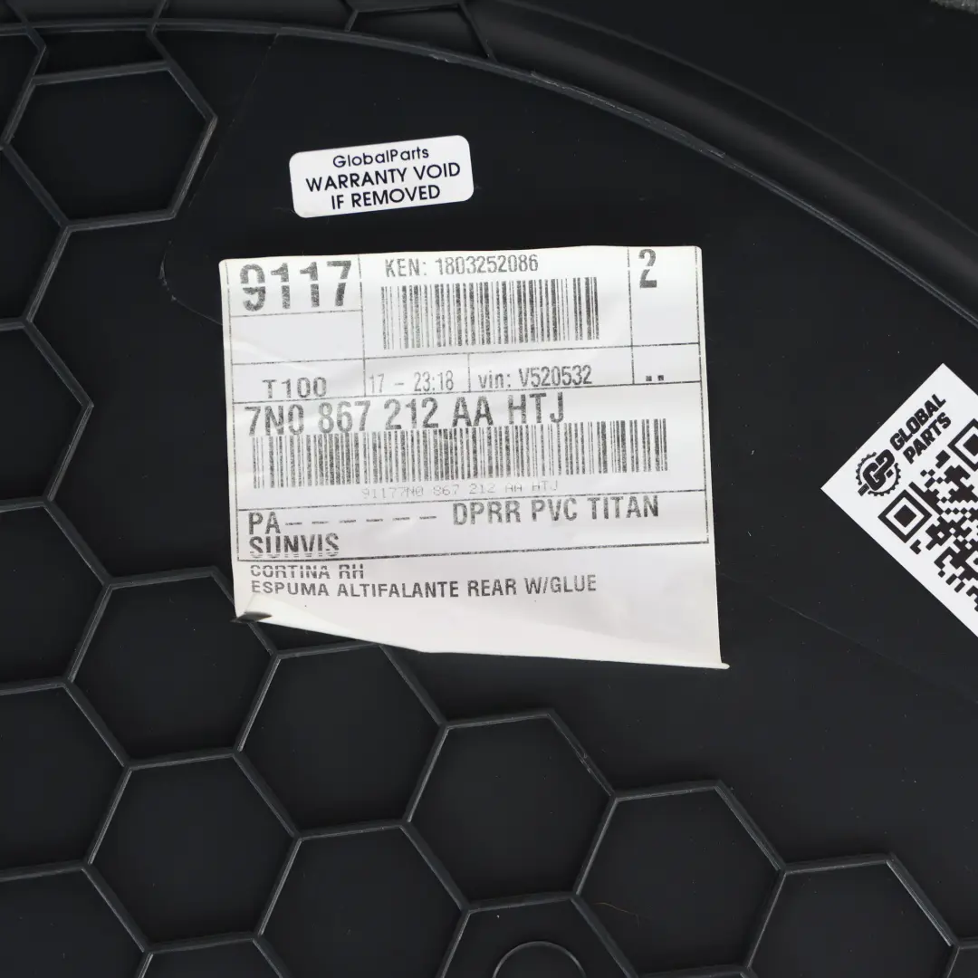  Inny Seat Alhambra 7N Türverkleidung Vorne Rechts Schwarz - SKU 7N0867212AA - Teilenummer 7N0867212AA