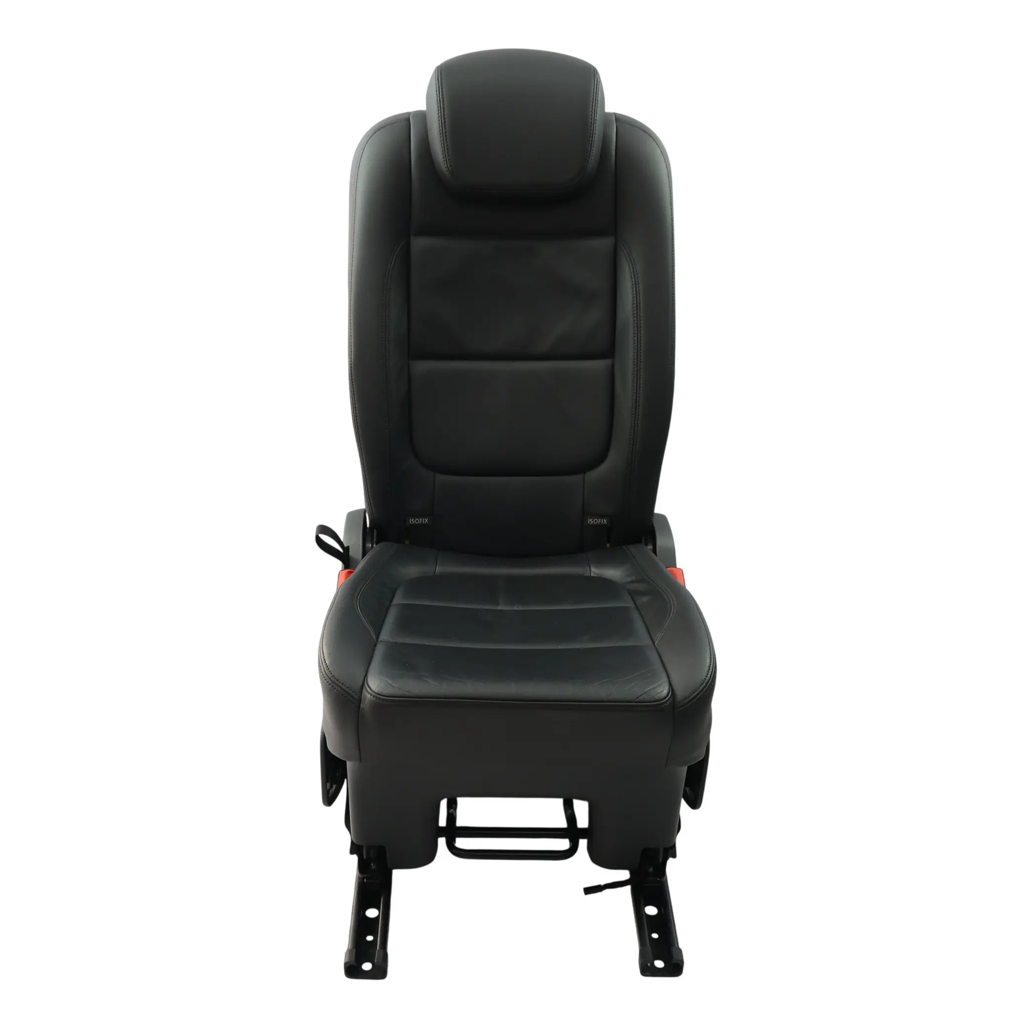 Seat Alhambra MK2 2. Sitzreihe Hinten Mitte Bank Couch Schwarz Leder