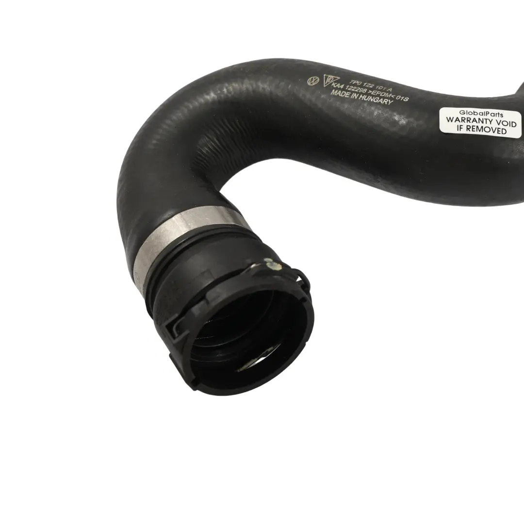 7P Coolant Return Tube Line Hose to Porsche Cayenne S 92a VW Touareg with Part number 7P0122101A Porsche Cayenne S 92a VW Touareg 7P Coolant Return Tube Line Hose - SKU 7P0122101A - Part number 7P0122101A