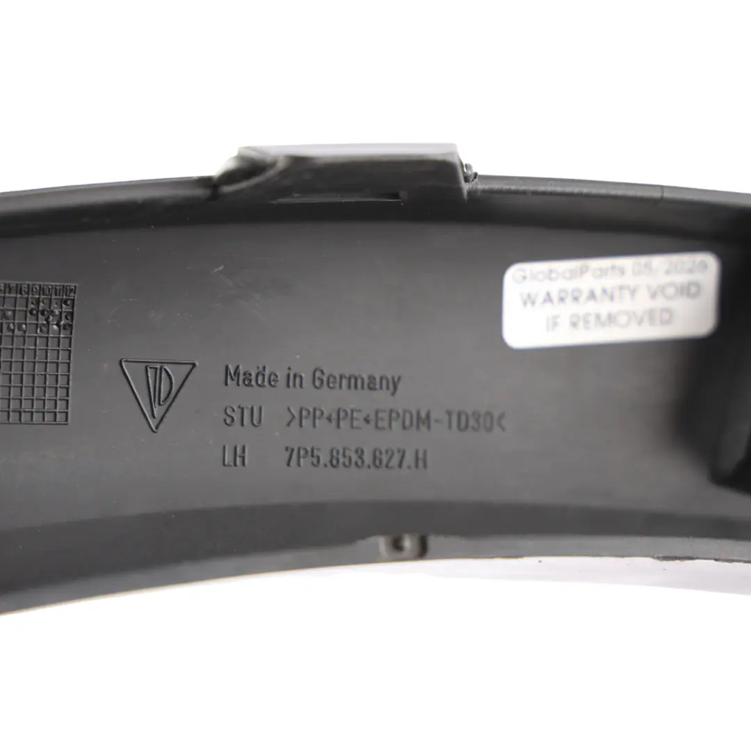 Porsche Cayenne 92A Wheel Arch Cover Rear Left N/S Jet Black - C9X - SKU 7P5853827H-JBL - Part number 7P5853827H