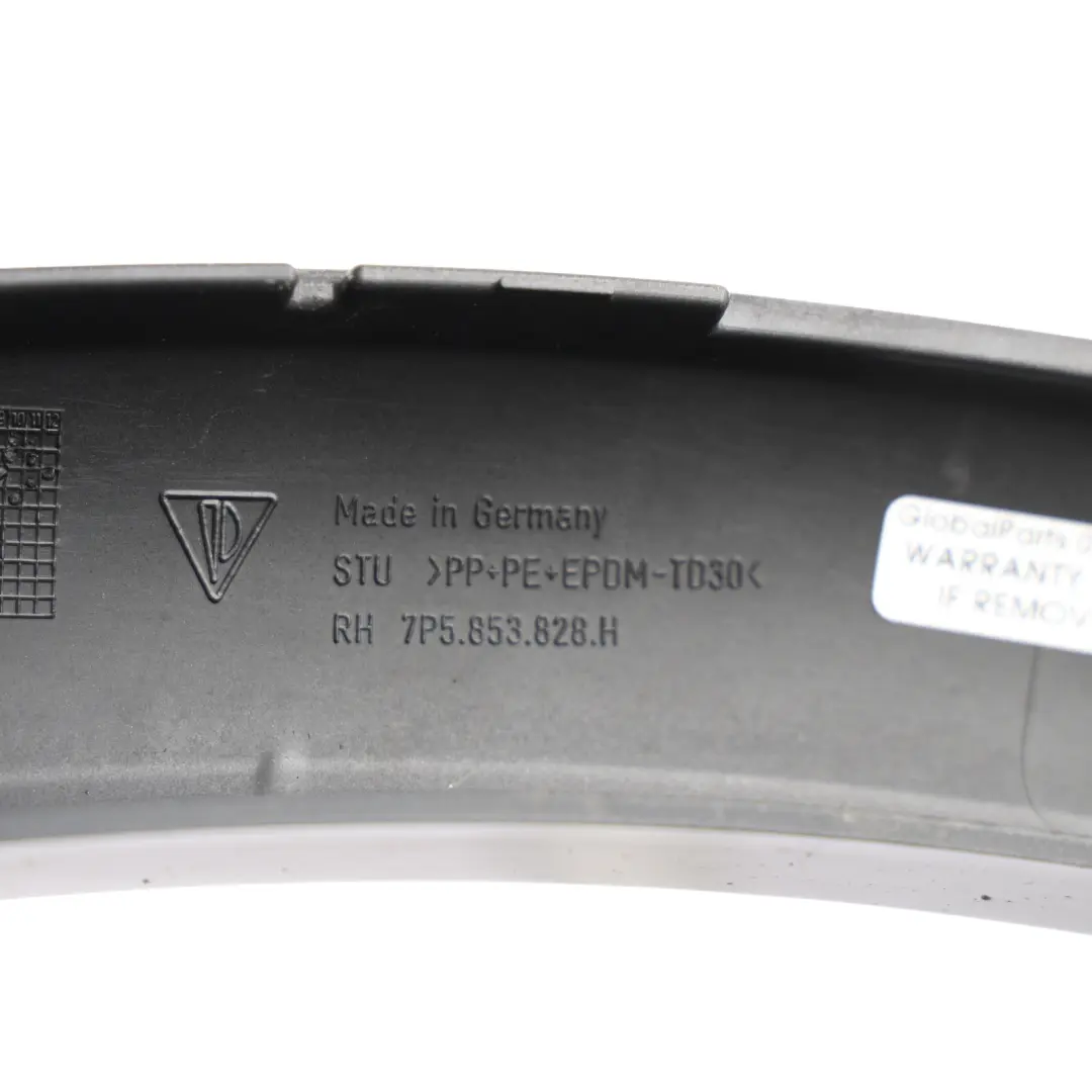 Porsche Cayenne 92A Wheel Arch Cover Rear Right O/S Jet Black - C9X - SKU 7P5853828H-JBL - Part number 7P5853828H