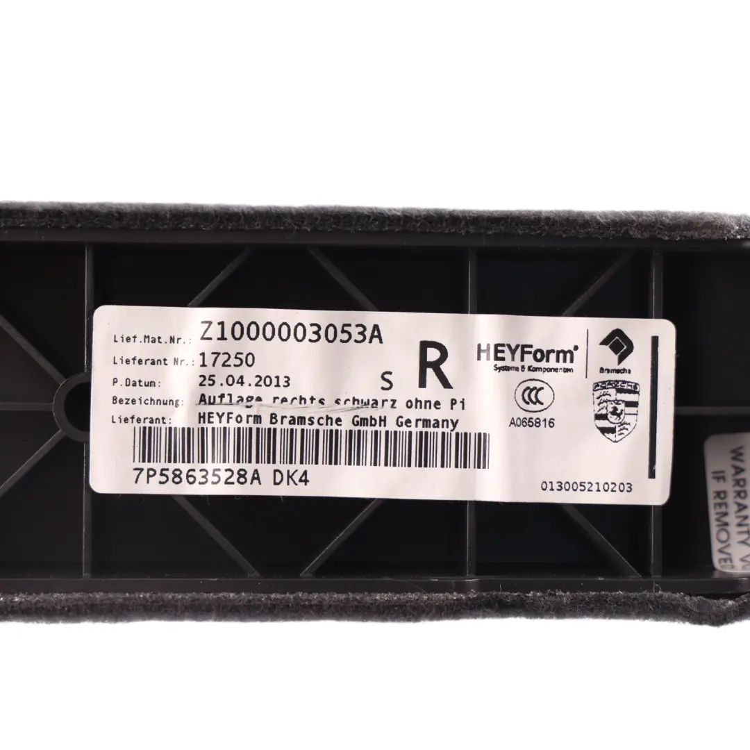 Porsche Cayenne 92A Boot Floor Carpet Trim Insert Right O/S - SKU 7P5863528A - Part number 7P5863528A