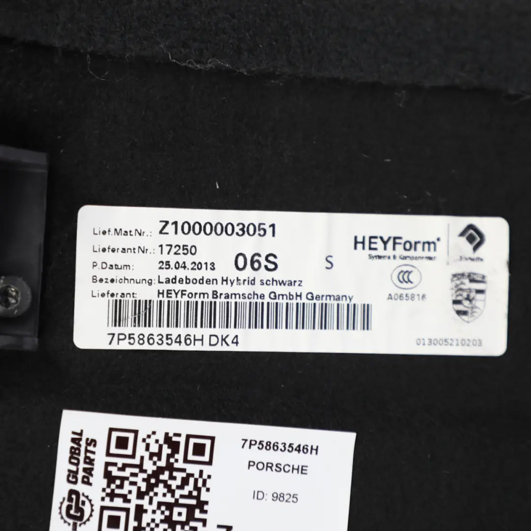 Trunk Boot Carpet Floor Liner Mat to Porsche Cayenne S 92a with Part number 7P5863546H Porsche Cayenne S 92a Trunk Boot Carpet Floor Liner Mat - SKU 7P5863546H - Part number 7P5863546H