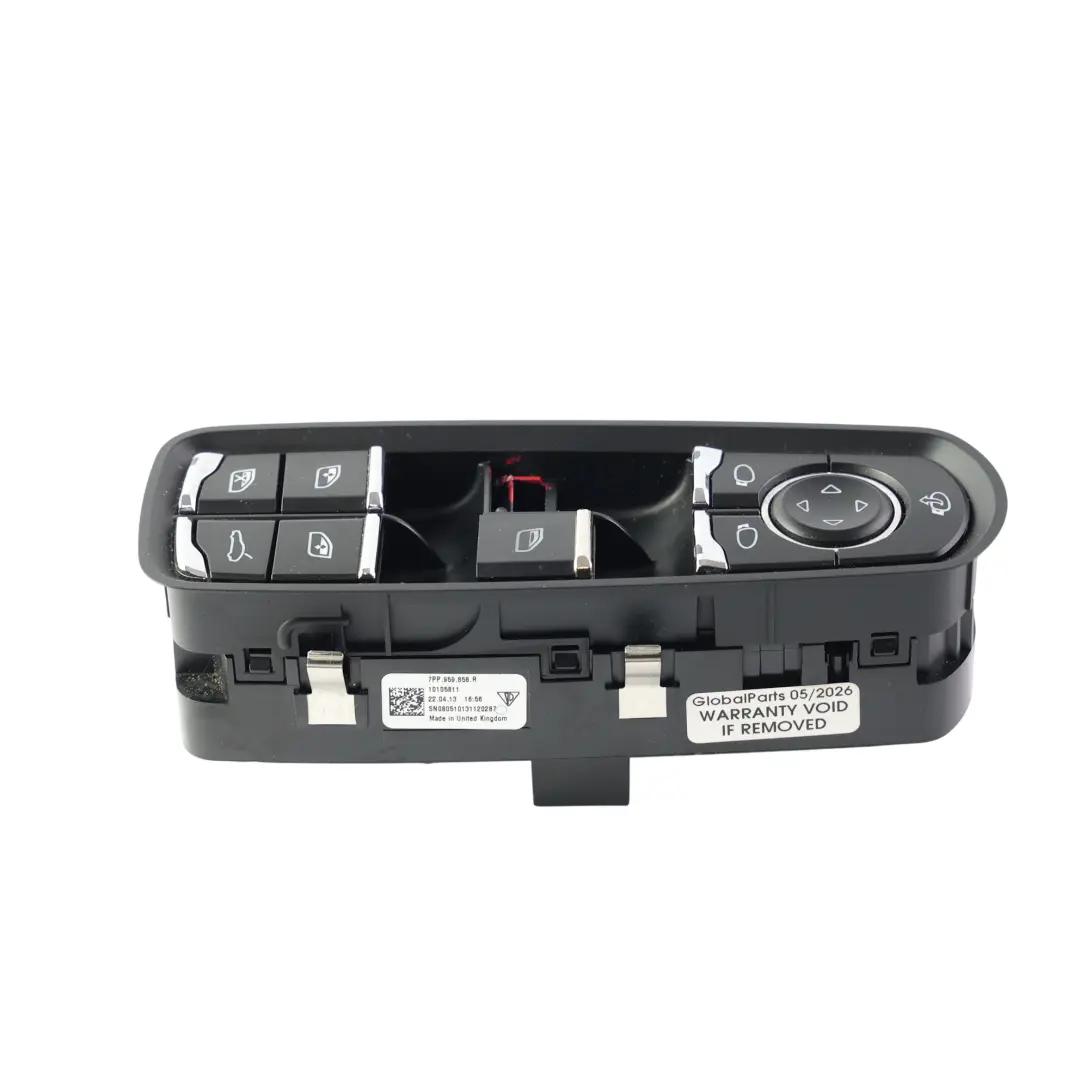 Fensterheber Schalter Regler Fahrerseite für Porsche Cayenne 92A mit Teilenummer 7PP959858R Porsche Cayenne 92A Fensterheber Schalter Regler Fahrerseite - SKU 7PP959858R-1 - Teilenummer 7PP959858R