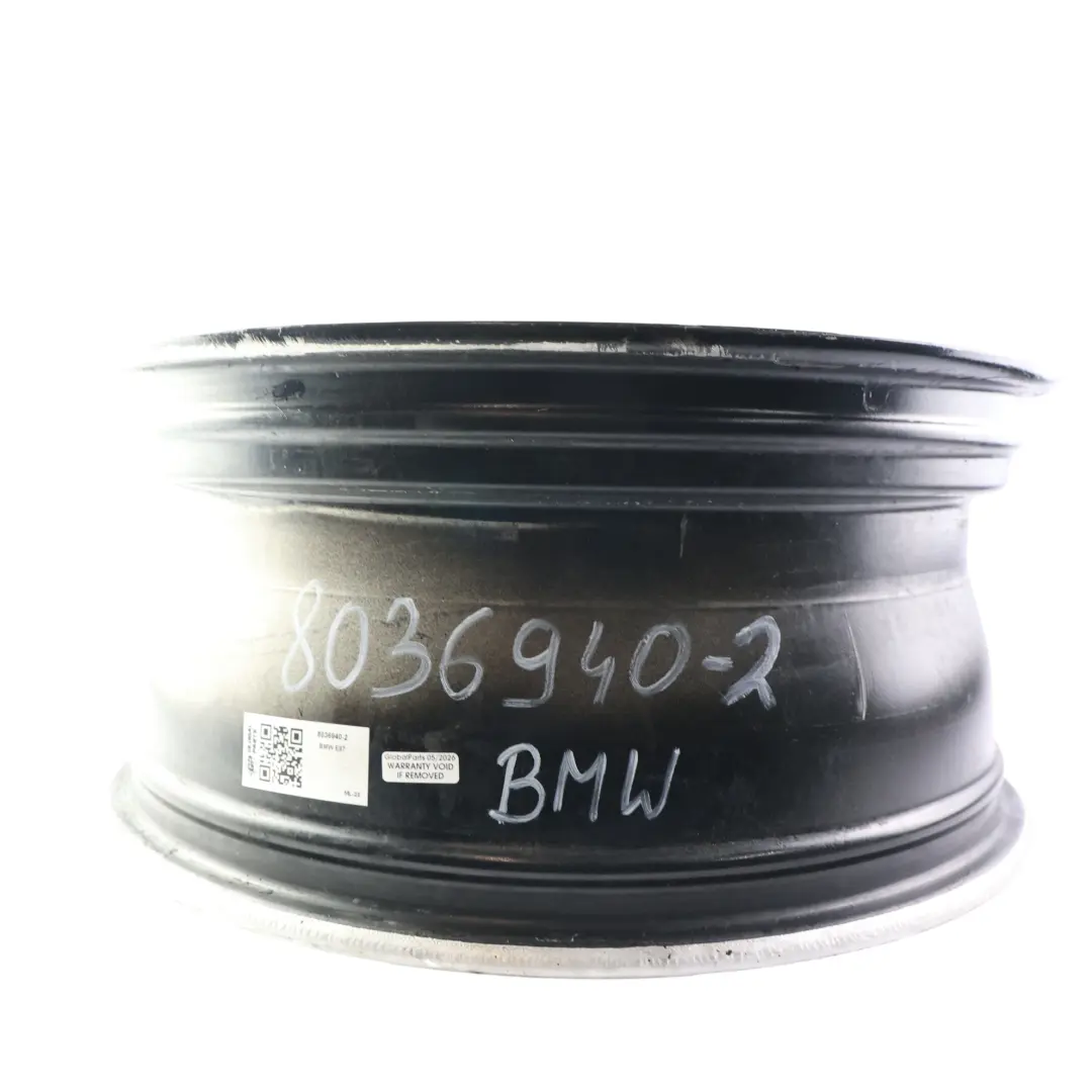 BMW 1 er 2 E81 E87 Schwarz Scheibenrad Leichtmetall 18" M Doppelspeichen 208 8J - SKU 8036940-2 - Teilenummer 8036940