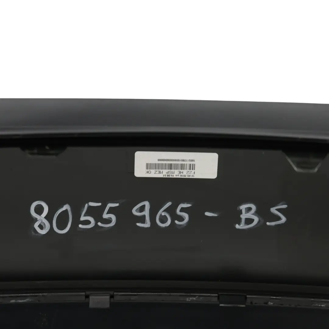 BMW F22 F23 Bumper Rear Trim Panel M Sport Black Sapphire Metallic - 475 - SKU 8055965-BS - Part number 8055965