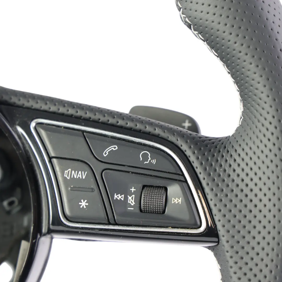 Audi A3 8V A4 B9 A5 F5 Steering Wheel S-Line NEW Leather Flat Bottom - SKU 81A419091AD-1 - Part number 81A419091AD