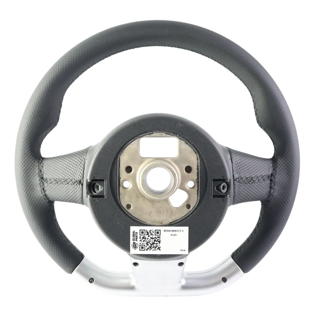 Audi RS4 B7 Steering Wheel NEW Black Leather Flat Bottom - SKU 8E0419091CT-1 - Part number 8E0419091CT