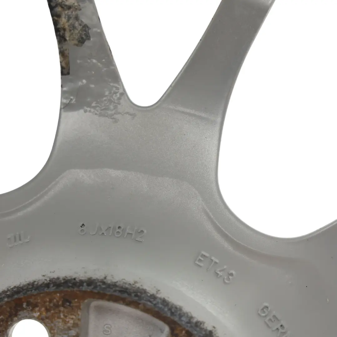 Audi A4 B7 Felga Aluminiowa Srebrna 18" 8J ET:43 - SKU 8E0601025AN-1 - Numer Części 8E0601025AN