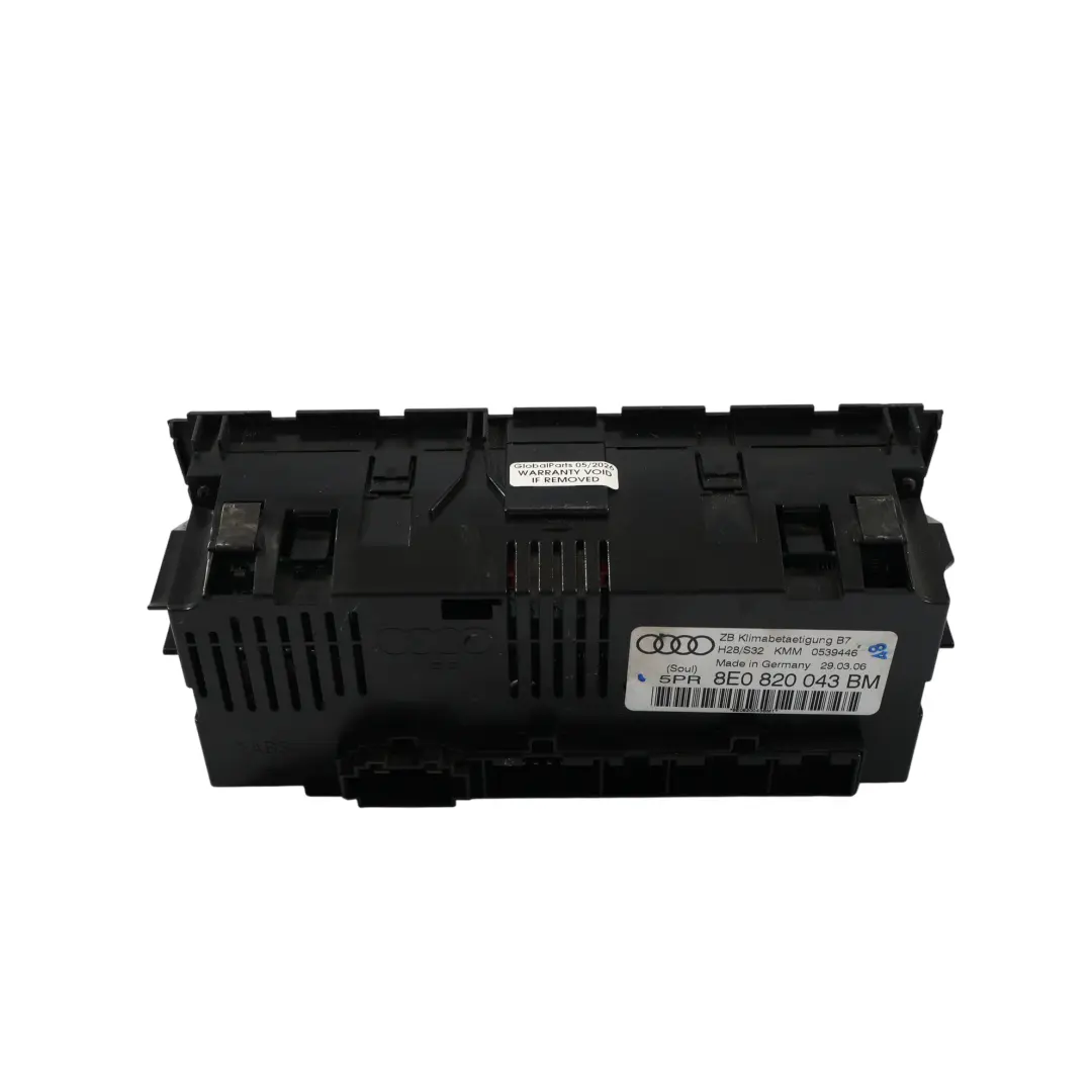 Automatik Klimaanlage Klimabedienfeld für Audi A4 B7 mit Teilenummer 8E0820043BM Audi A4 B7 Automatik Klimaanlage Klimabedienfeld - SKU 8E0820043BM-1 - Teilenummer 8E0820043BM