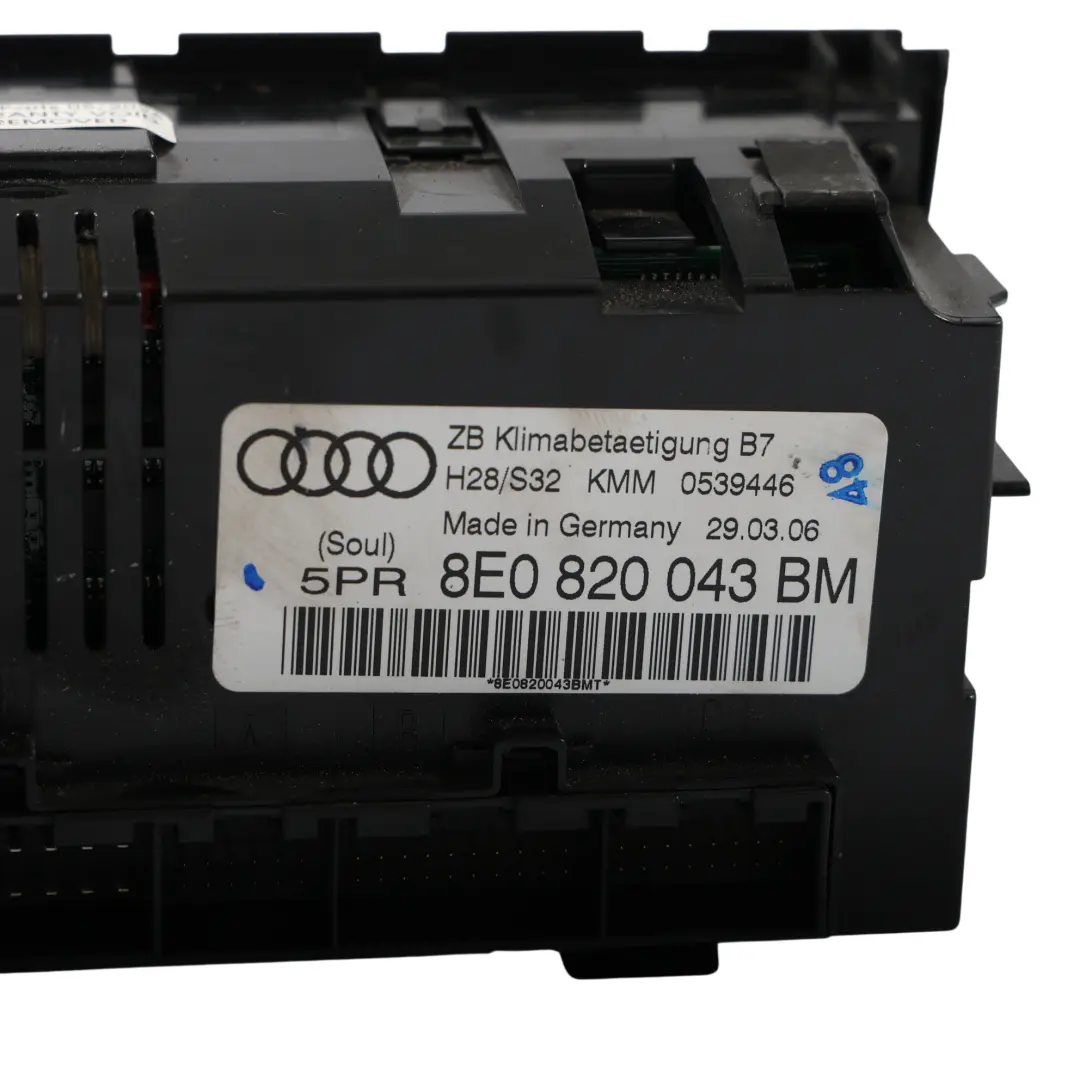 Audi A4 B7 Automatik Klimaanlage Klimabedienfeld - SKU 8E0820043BM-1 - Teilenummer 8E0820043BM
