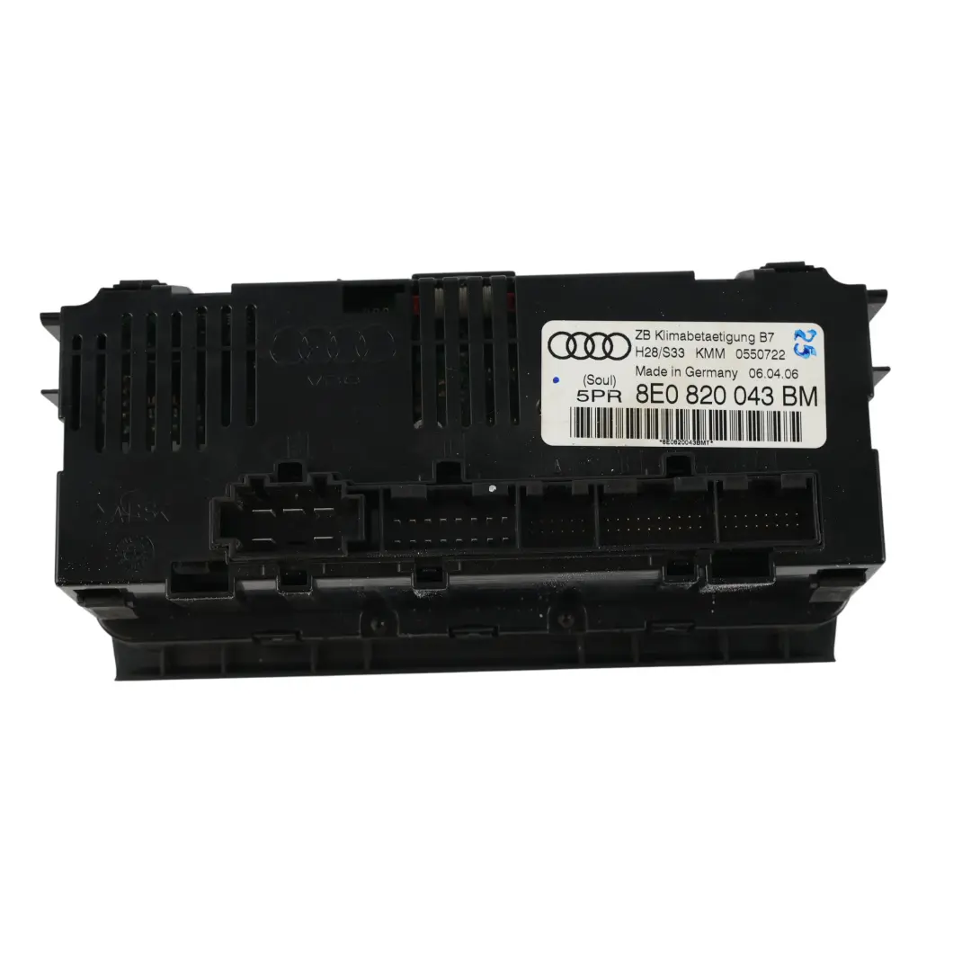 Audi A4 B7 Panel Control Climatizador Automático - SKU 8E0820043BM-2 - Número de pieza 8E0820043BM