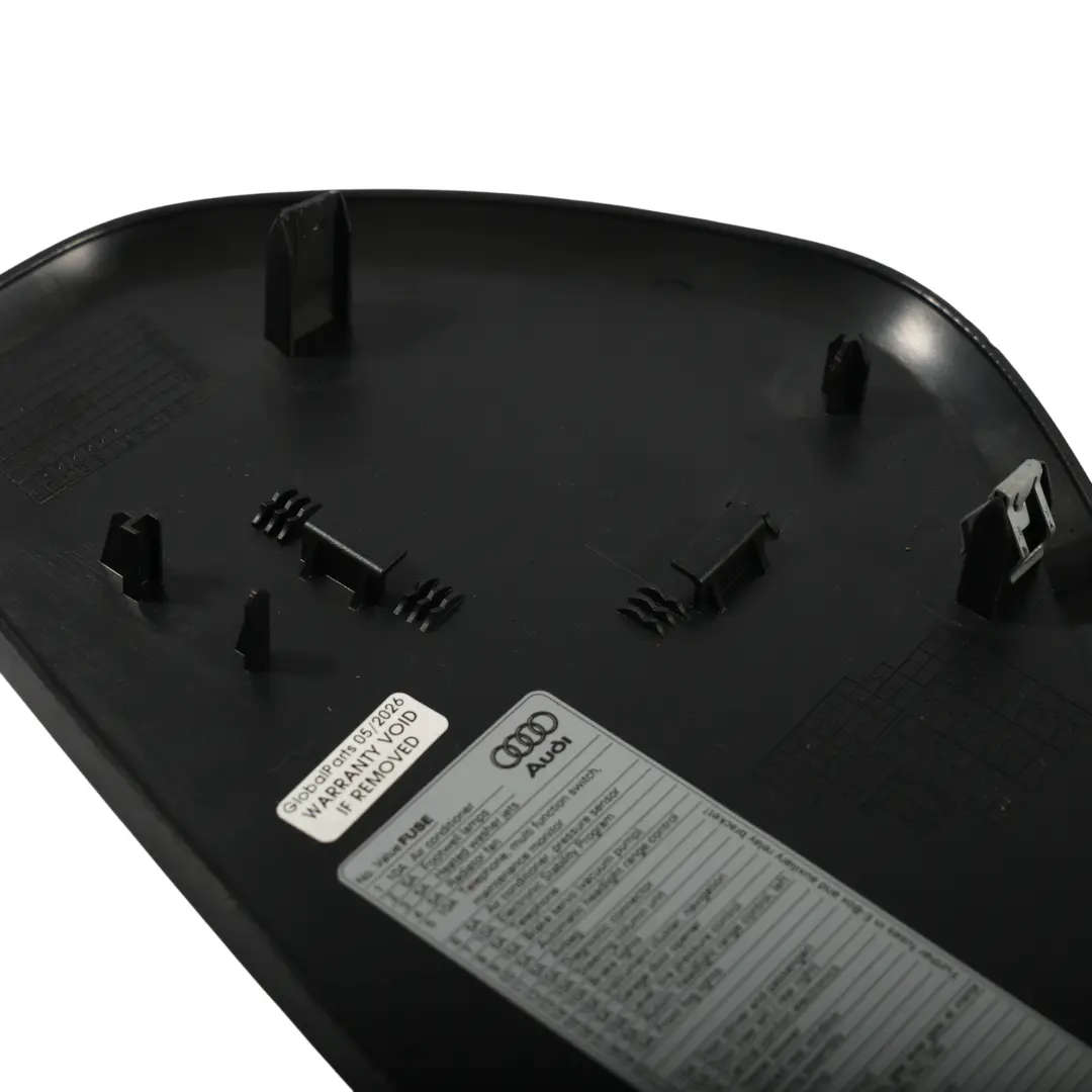 Audi A4 B7 Dashboard Fuse Box End Cover Right O/S Side Black - SKU 8E0857086C - Part number 8E0857086C