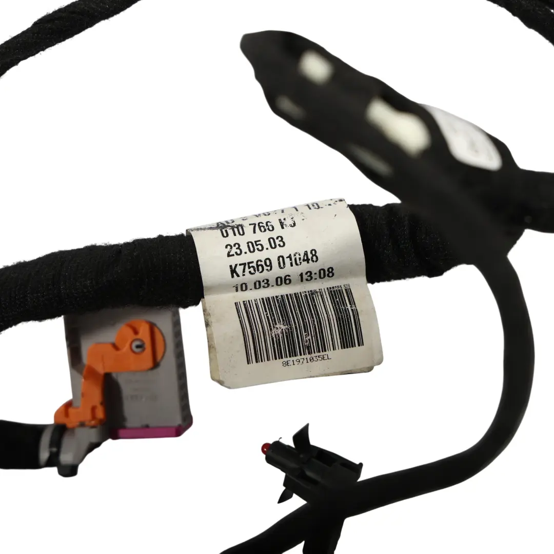 Cableado Arnés Puerta Delantero Lado Conductor para Audi A4 B7 con número de pieza 8E1971035EL Audi A4 B7 Cableado Arnés Puerta Delantero Lado Conductor - SKU 8E1971035EL - Número de pieza 8E1971035EL