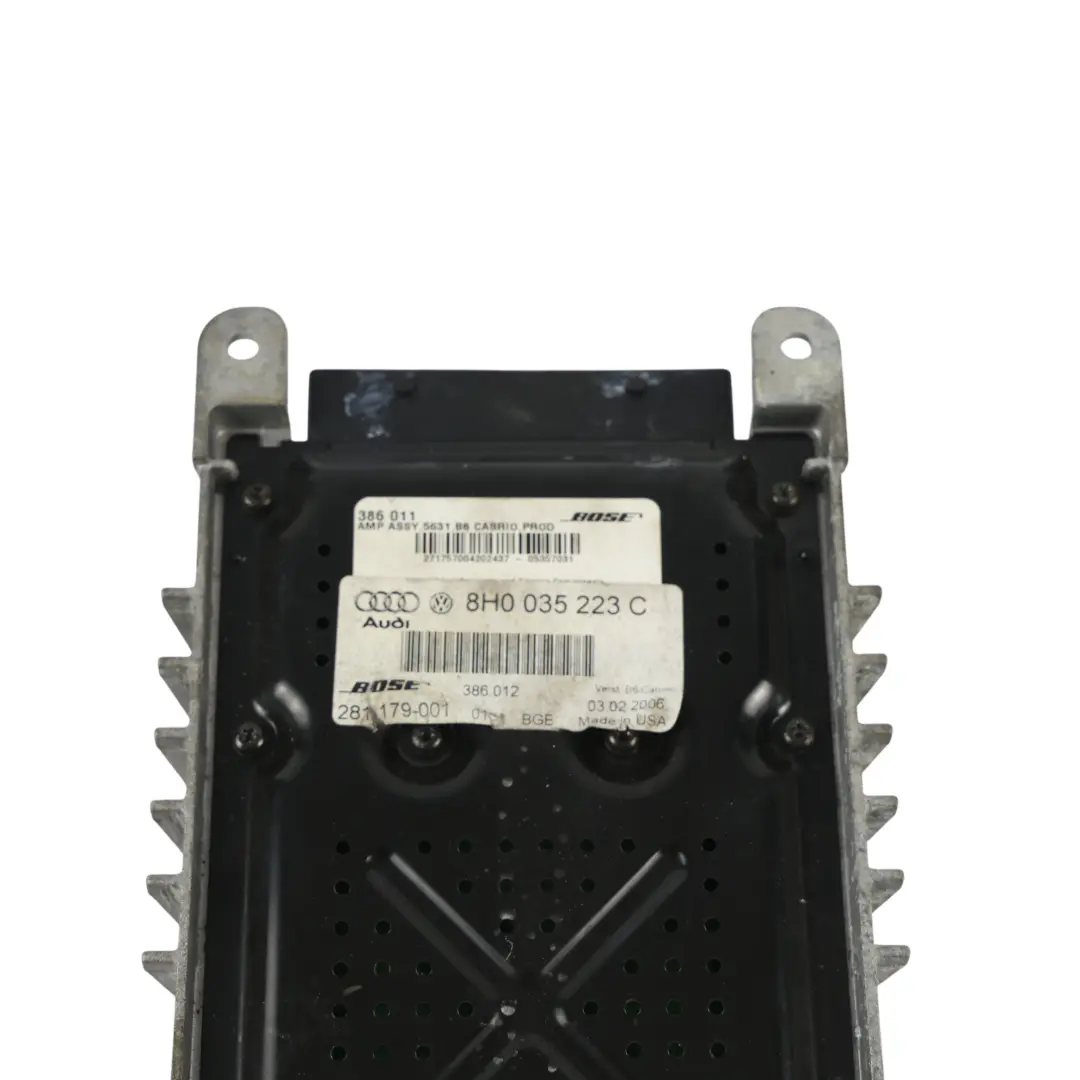Audi A4 B7 Cabrio Amplificador BOSE Premium Audio Sistema Sonido - SKU 8H0035223C - Número de pieza 8H0035223C