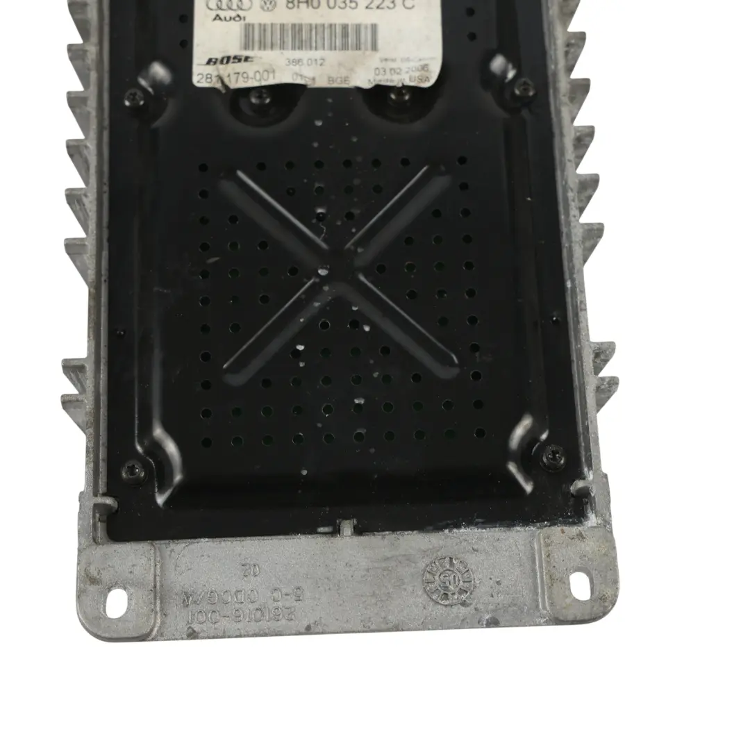 Amplifier BOSE Premium Audio Sound System Module to Audi A4 B7 Cabrio with Part number 8H0035223C Audi A4 B7 Cabrio Amplifier BOSE Premium Audio Sound System Module - SKU 8H0035223C - Part number 8H0035223C