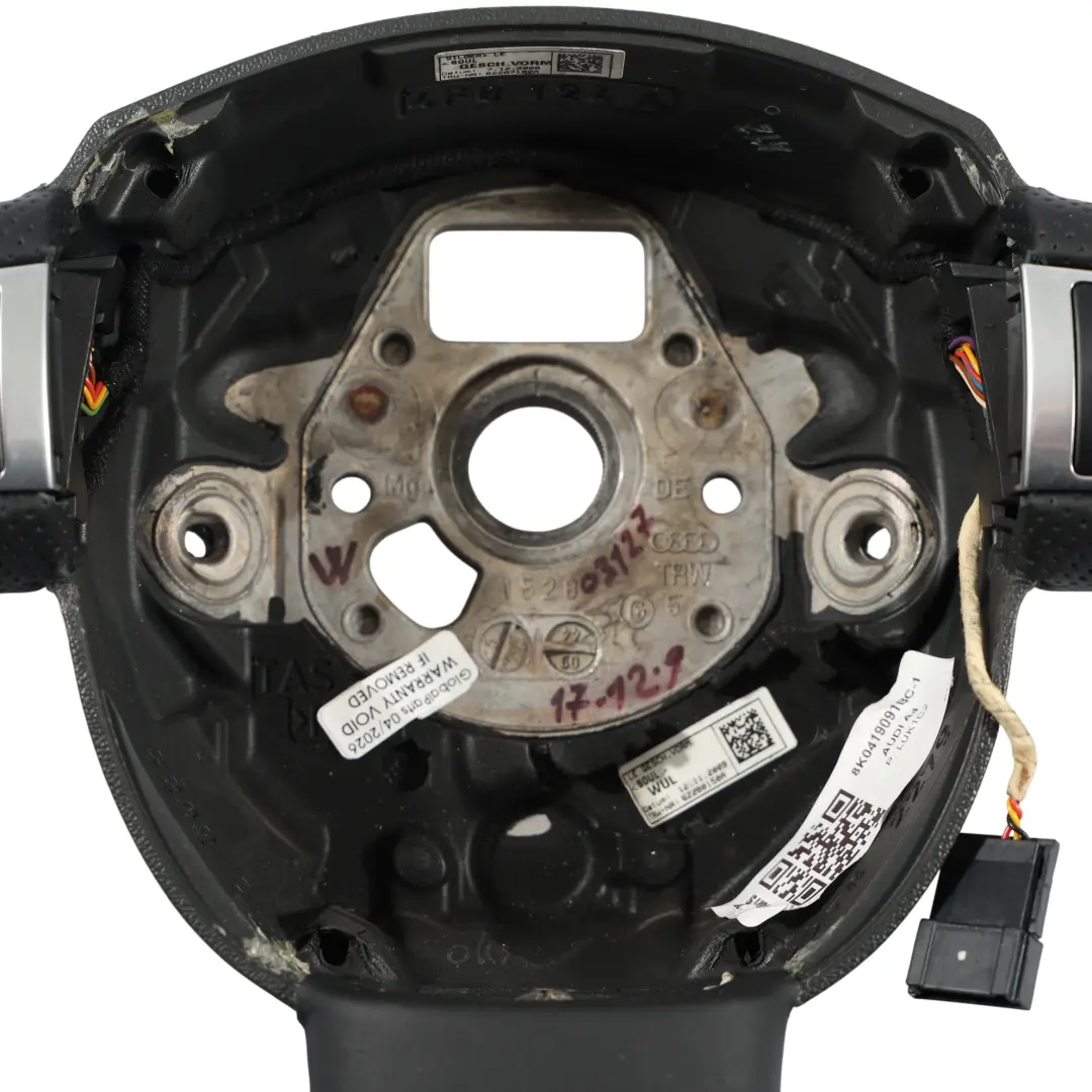 Volante Audi A4 B8 A5 S-Line NUOVO NERO Pelle Cambio al Volante - SKU 8K0419091BC-1 - Numero di parte 8K0419091BC