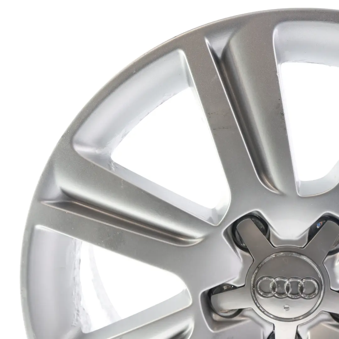 Audi A4 B8 A5 8T Silberne Leichtmetallfelge 17" ET:45 7,5J 8K0601025B - SKU 8K0601025B-2 - Teilenummer 8K0601025B-2