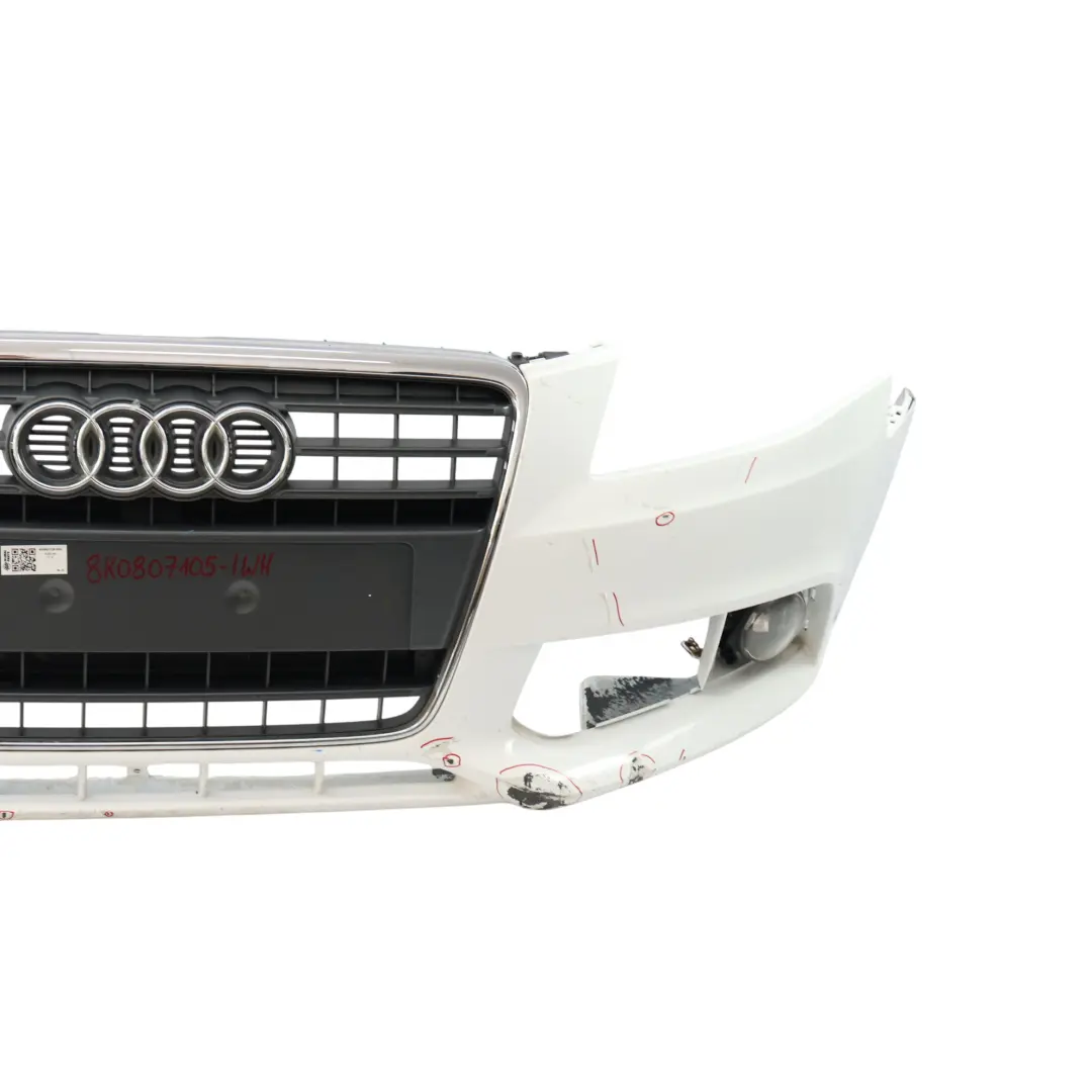 Front Bumper Trim Panel Cover Ibis White - Y9C to Audi A4 B8 with Part number 8K0807105 Audi A4 B8 Front Bumper Trim Panel Cover Ibis White - Y9C - SKU 8K0807105-IWH - Part number 8K0807105