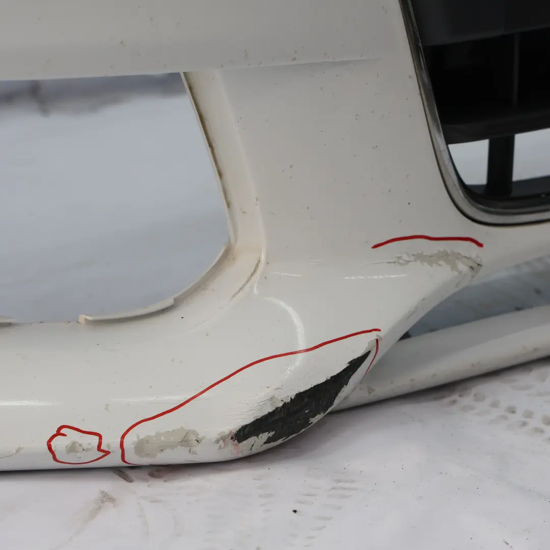 Audi A4 B8 Front Bumper Trim Panel Cover Ibis White - Y9C - SKU 8K0807105-IWH - Part number 8K0807105