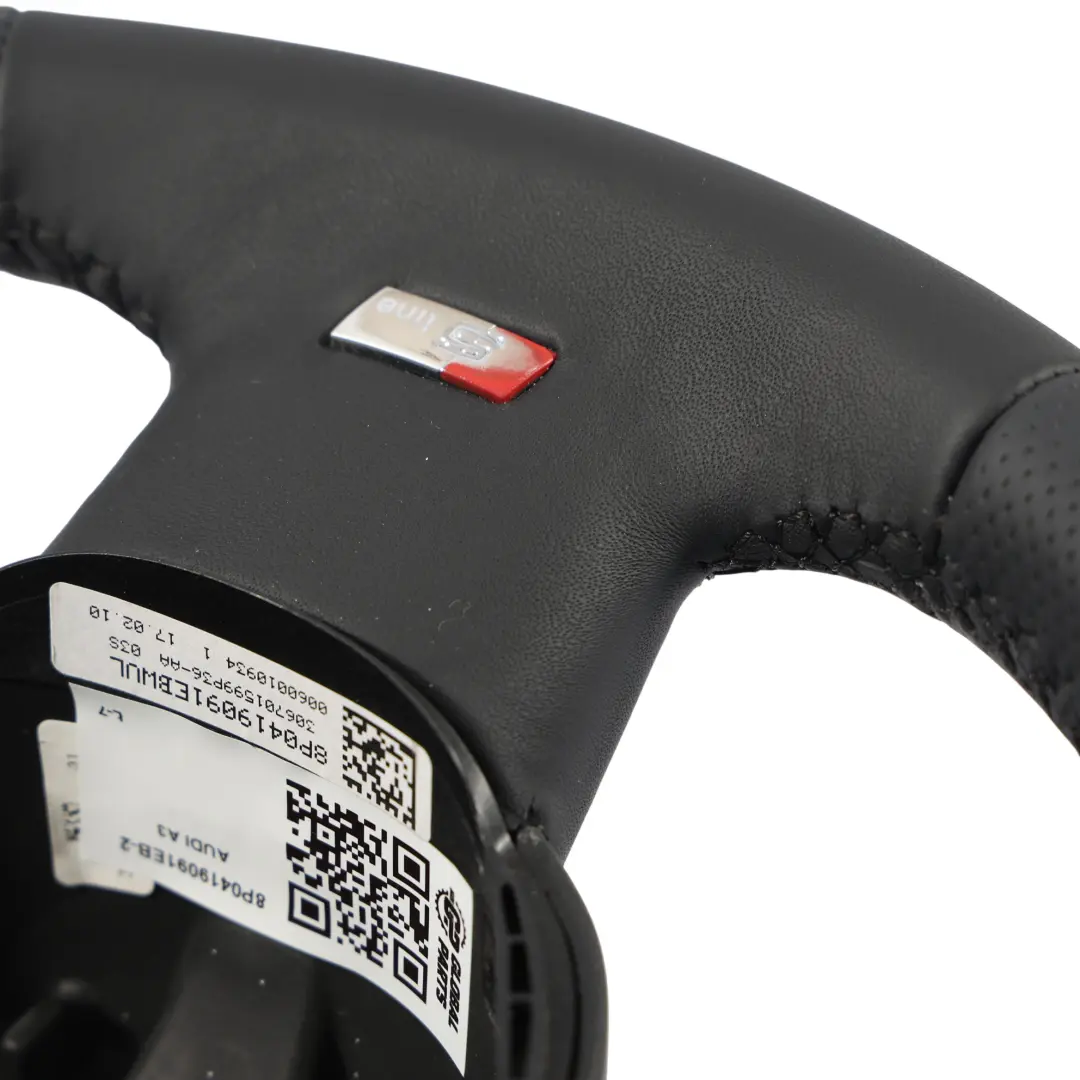 Audi A3 8P A5 8T Q5 8R Steering Wheel S-Line NEW Black Leather - SKU 8P0419091EB-2 - Part number 8P0419091EB
