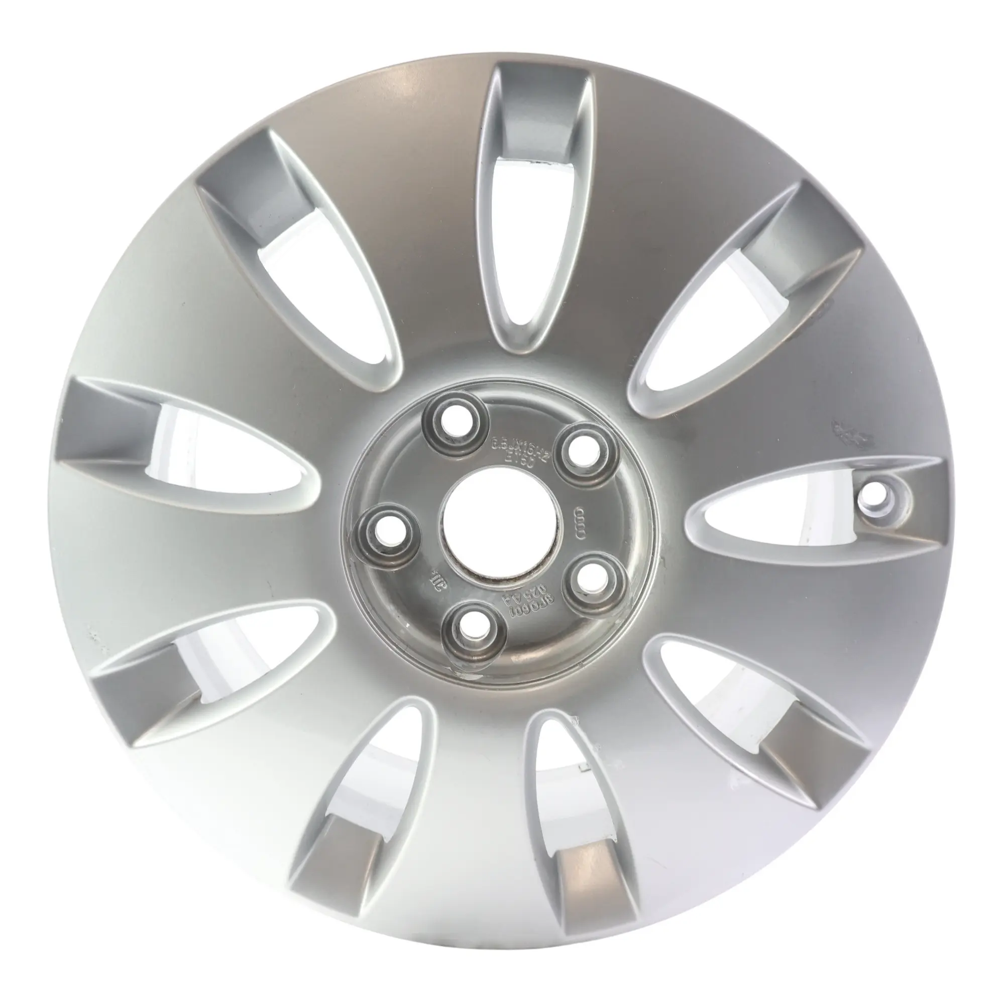 Audi A3 8P Silver Wheel Alloy Rim 16" 6,5J ET:50 9-Spoke 8P0601025AA