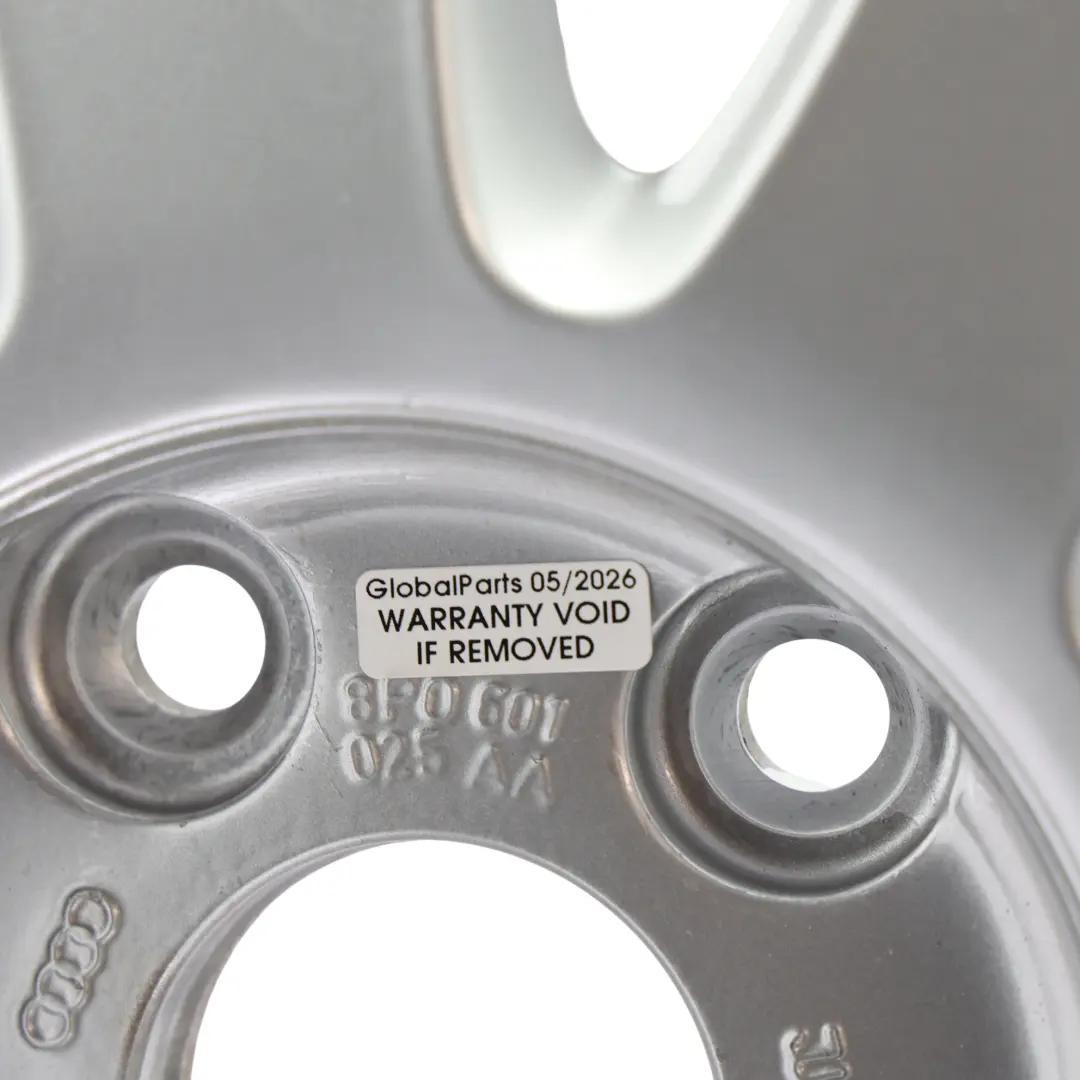 Audi A3 8P Silver Wheel Alloy Rim 16" 6,5J ET:50 9-Spoke - SKU 8P0601025AA-3 - Part number 8P0601025AA